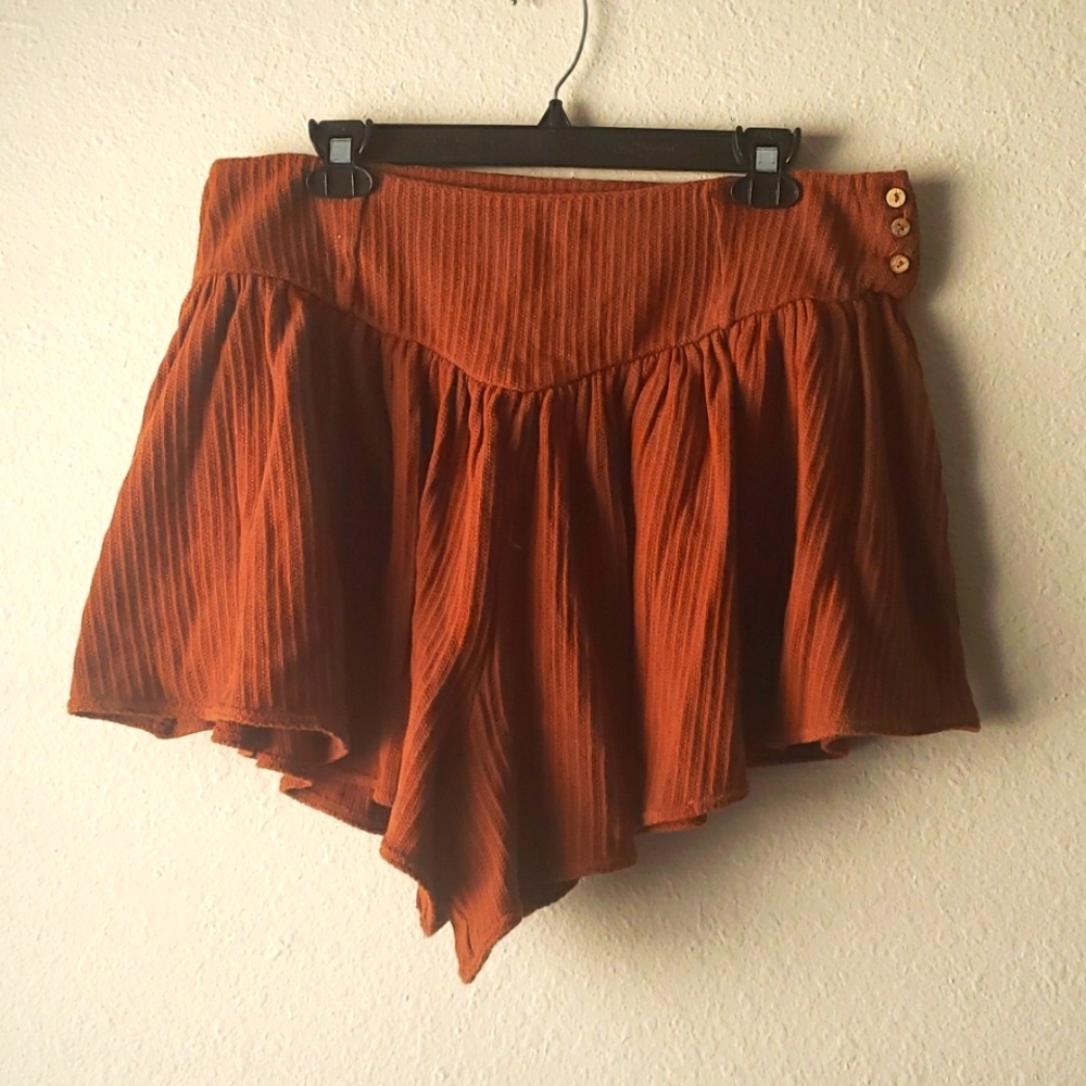 FREE PEOPLE Waffle Knit Shorts